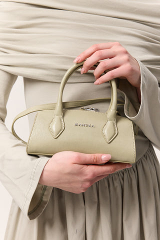 Leather Polo Mini Bag Green