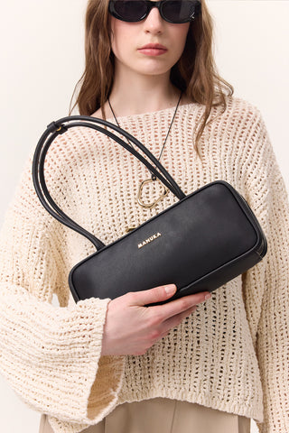 Simona Baguette Bag Black