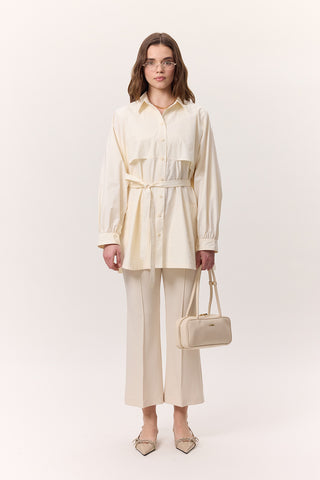 Simona Baguette Bag Beige