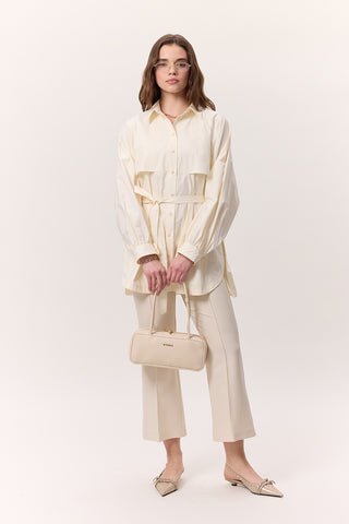 Simona Baguette Bag Beige