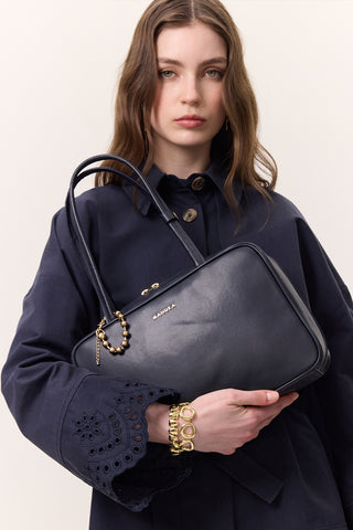 Simona Tote Bag Navy Blue