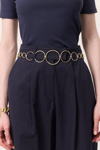Chain Belt With Ring Detail Gold