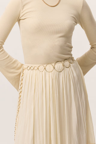 Chain Belt With Ring Detail Gold