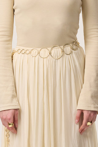 Chain Belt With Ring Detail Gold