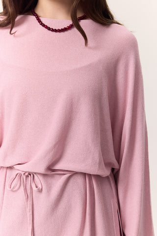 Örgü Kemerli Tunik Pembe