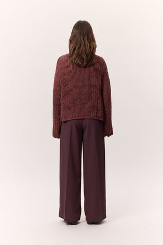 Open-Knit Sweater Dusty Rose
