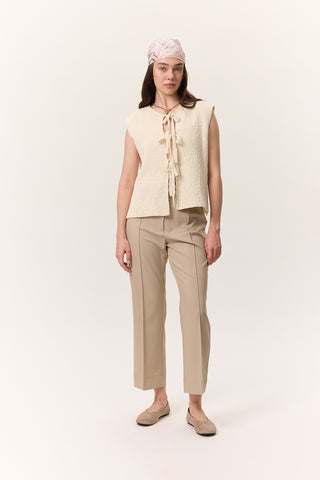 Straight-Leg Trousers Stone