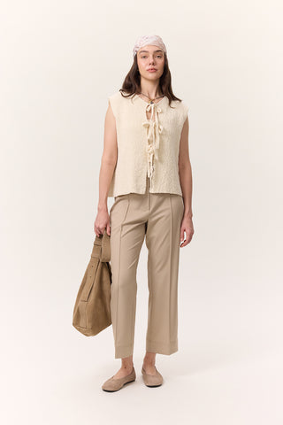 Straight-Leg Trousers Stone