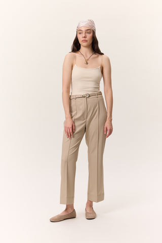 Straight-Leg Trousers Stone
