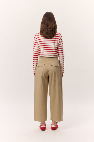 Striped Long-Sleeve Regular Fit T-Shirt Red
