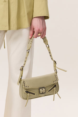 Buckle Detail Shoulder Bag Soft Green