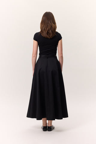 Premium Flared Skirt Black