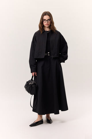 Premium Flared Skirt Black