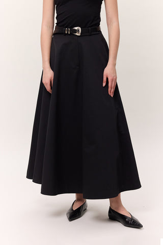 Premium Flared Skirt Black