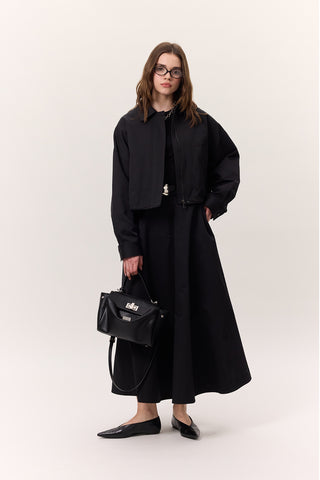 Premium Flared Skirt Black