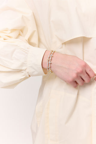 Zircon Stone Cuff Bracelet Gold