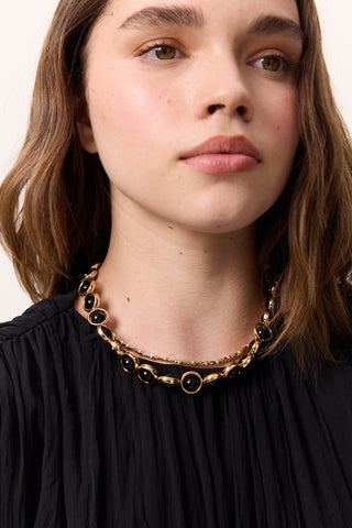 Beaded Detail Necklace Black