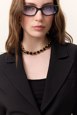 Beaded Detail Necklace Black