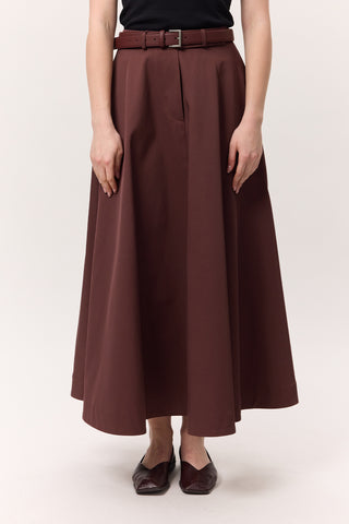 Premium Flared Skirt Burgundy