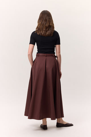 Premium Flared Skirt Burgundy