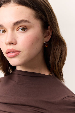 Vintage Earrings Brown