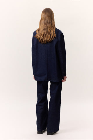 Classic Denim Blazer Dark Blue
