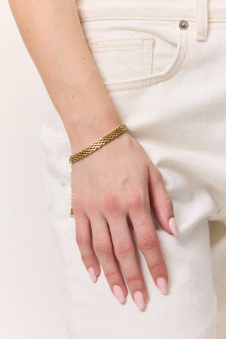 Textured Wicker Bracelet Gold