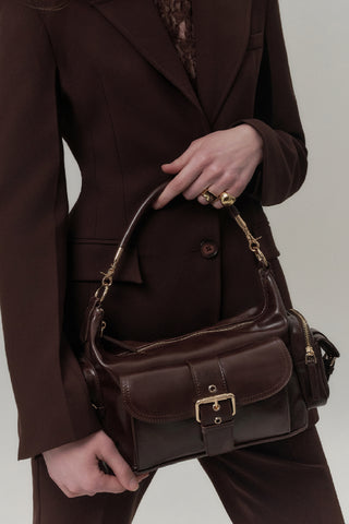Mica Bag With Buckle Detail Brown
