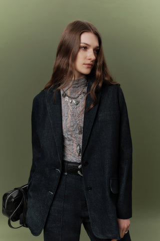 Klasik Kot Blazer Koyu Mavi