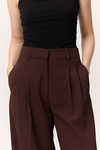 Fluid Pleated Trousers Damson