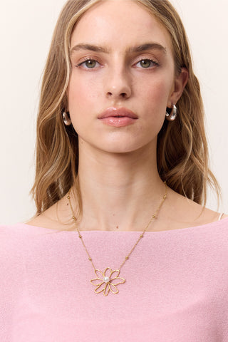 Daisy Pendant Necklace Gold