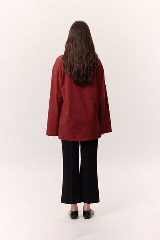 Oversize Long Sleeve T-Shirt Red