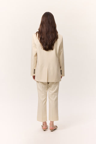 Straight-Leg Trousers Vanilla