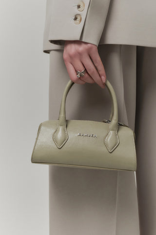 Leather Polo Mini Bag Green