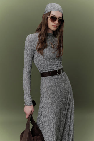 Long Lace Dress Blue