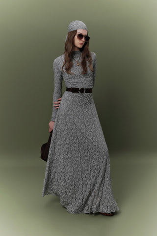 Long Lace Dress Blue