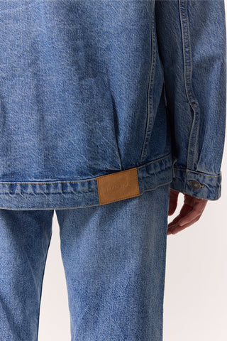 Kimono-Style Denim Jacket Blue