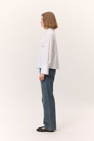 Fitted Shirt With Pintuck Detail Ecru