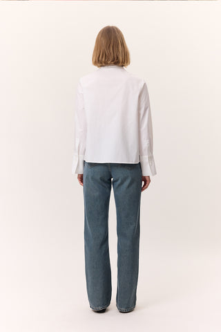 Fitted Shirt With Pintuck Detail Ecru