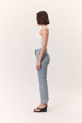 High-Rise Flared Jeans Light Blue
