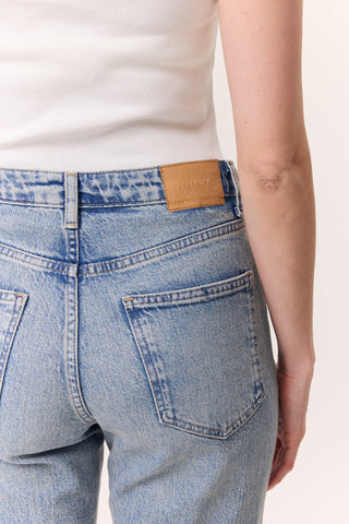 High-Rise Flared Jeans Light Blue