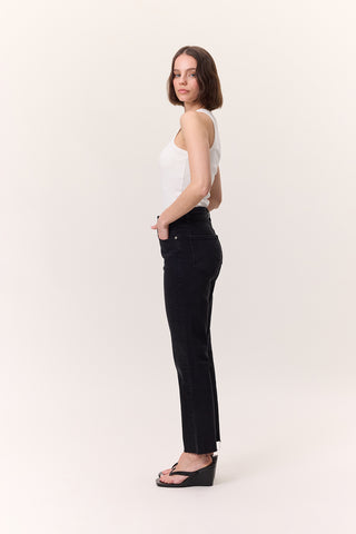 High-Rise Flared Jeans Black