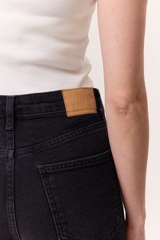 High-Rise Flared Jeans Black