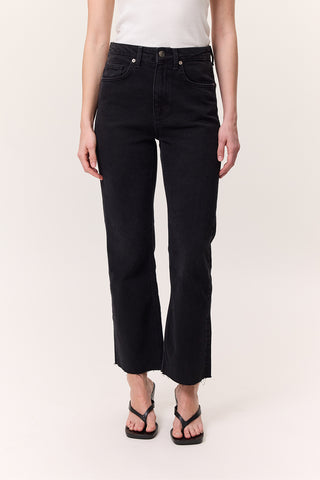 High-Rise Flared Jeans Black