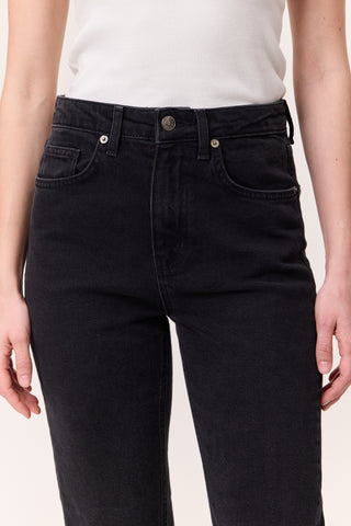 High-Rise Flared Jeans Black