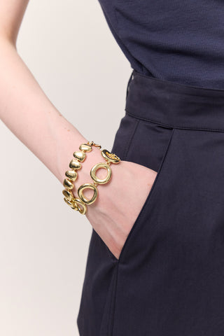 Ring Detail Bracelet Gold