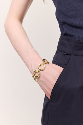 Ring Detail Bracelet Gold