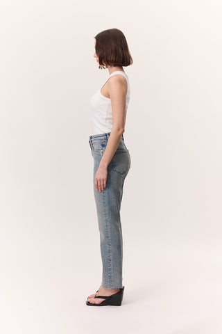 High-Rise Flared Jeans Blue