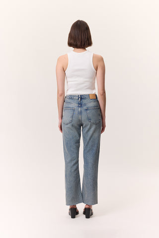High-Rise Flared Jeans Blue