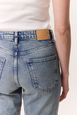 High-Rise Flared Jeans Blue